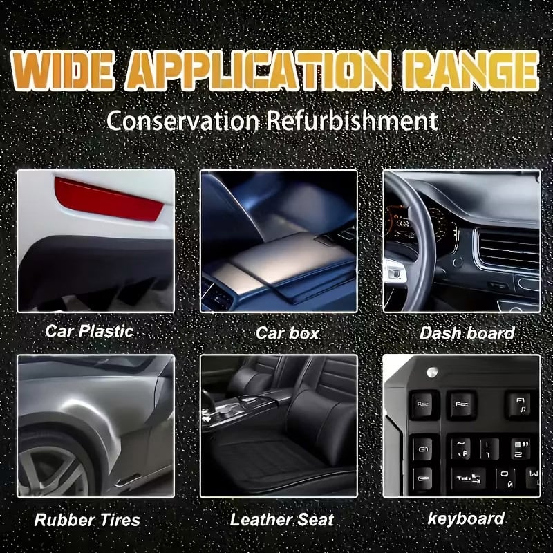Premium Tire Coating & Trim Restorer:  Bring Back the Original Deep Black Shine to Rubber and Plastic