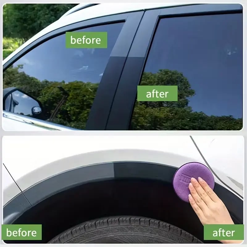 Premium Tire Coating & Trim Restorer:  Bring Back the Original Deep Black Shine to Rubber and Plastic