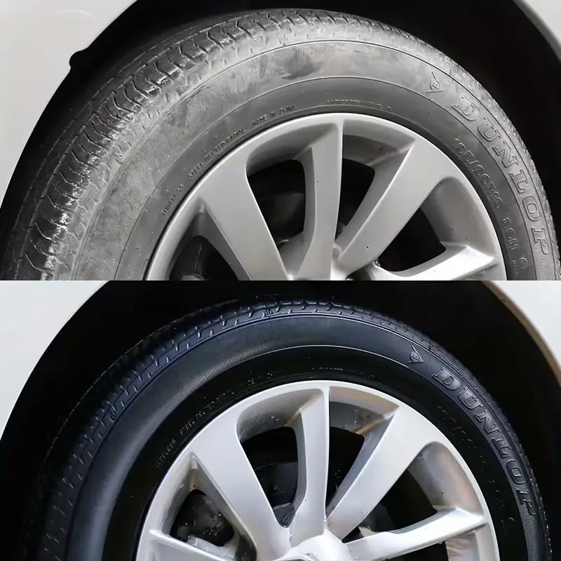 Premium Tire Coating & Trim Restorer:  Bring Back the Original Deep Black Shine to Rubber and Plastic