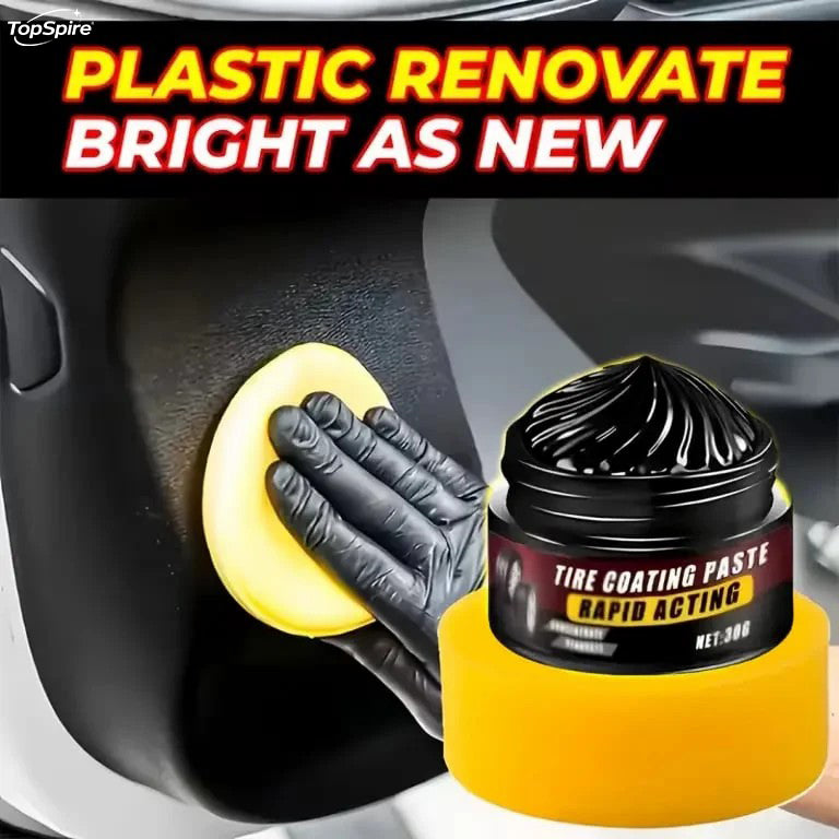 Premium Tire Coating & Trim Restorer:  Bring Back the Original Deep Black Shine to Rubber and Plastic